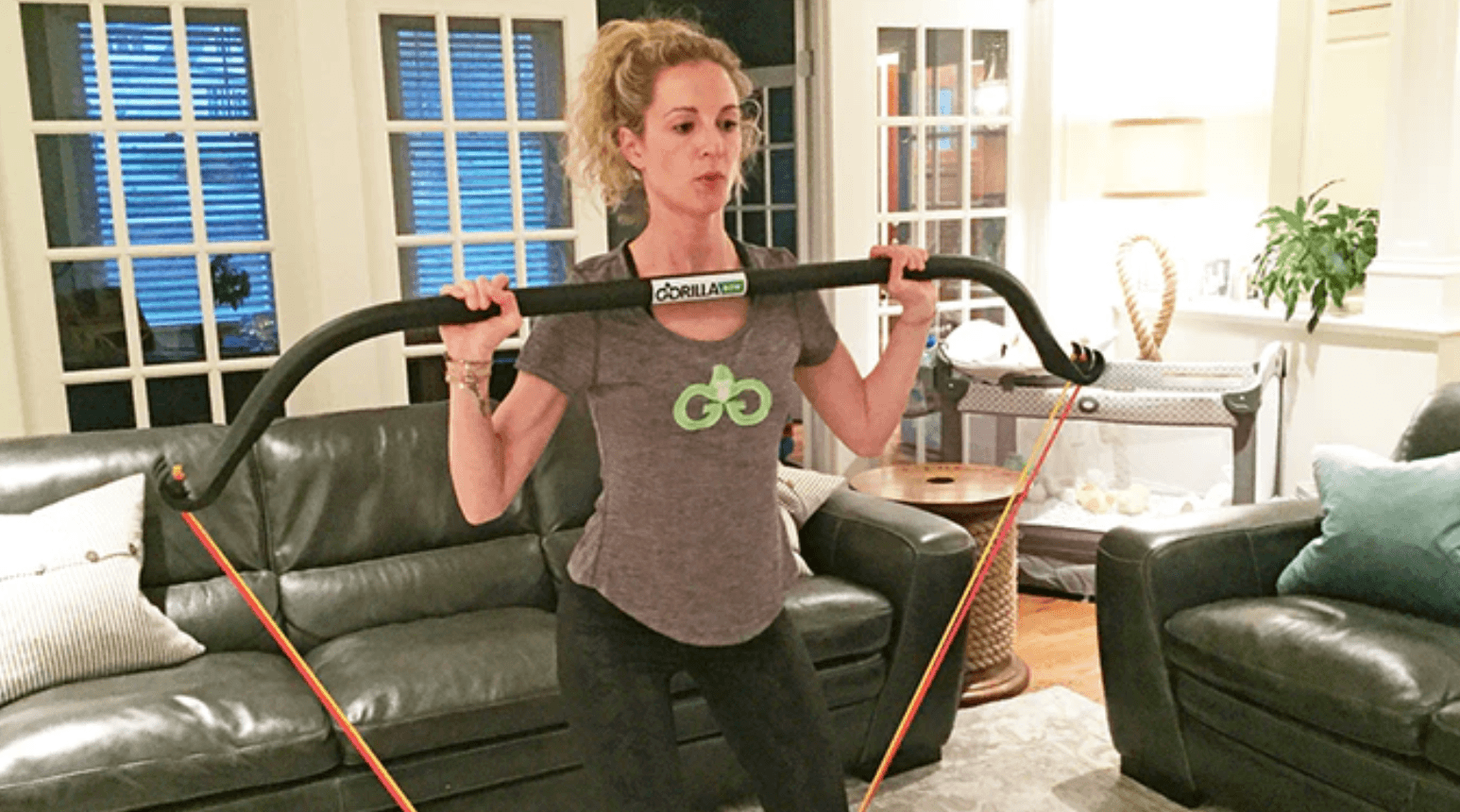 Gorilla Bow Lite, Portable Home Gym Resistance Band System...